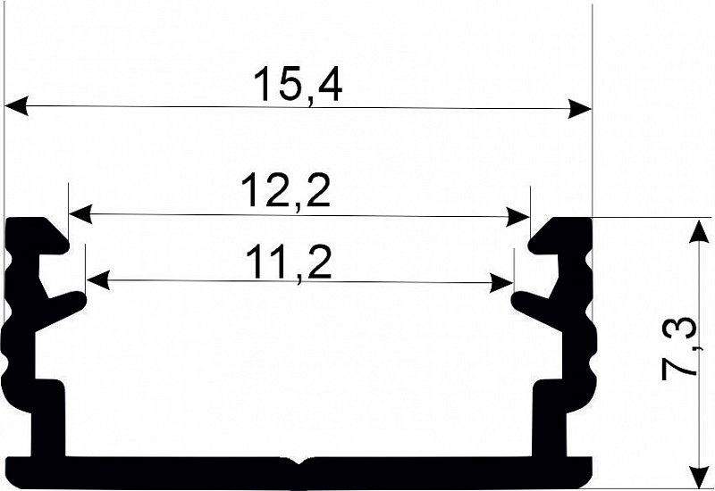 Алюминиевый профиль "Корона мини" для светодиодной ленты 6м