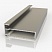 Анодированный алюминиевый профиль рамочный прямоугольный под стекло 4 мм КВ 8-4 3м