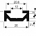 Алюминиевый анодированный профиль TOPAL арт. L 19.25-10.0 длина хлыста 3м