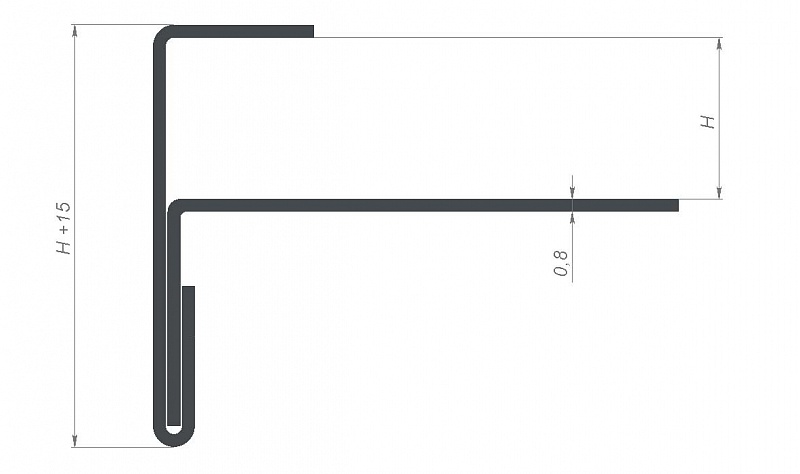 F-образный профиль для защиты ступеней 12мм из нержавеющей стали DV 12